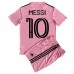 Inter Miami Lionel Messi #10 Kopio Lastenvaatteet Koti Pelipaita Lasten 2023-24 Lyhyet Hihat (+ shortsit)